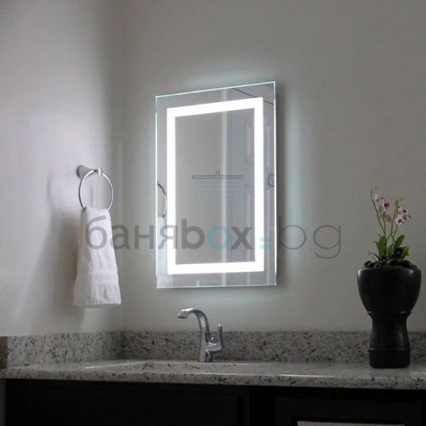 AB GROUP FRAME V огледало за баня с вградено LED осветление 