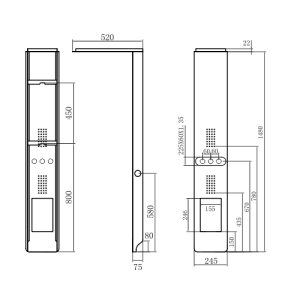 KARAG BIANCO NERO TOUCH хидромасажен душ-панел  