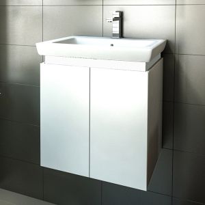 Шкаф за баня Pure 55 ПВЦ водоустойчиви мебели за малка баня и тоалетна 