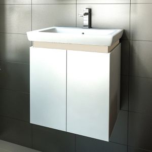 Шкаф за баня Pure 55 ПВЦ водоустойчиви мебели за малка баня и тоалетна 