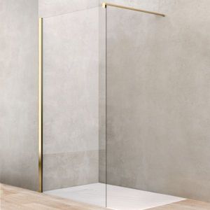 KARAG WALKIN 1 ORO 90 стъклен параван за баня със златен профил и държач