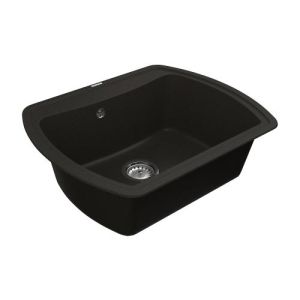 VANKOR NORTON черна полимерна гранитна мивка за кухня 