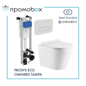 IDEAL STANDARD PROSYS ECO M+OMNIRES PARMA SLIM ПРОМО комплект тоалетна и казанче за вграждане 