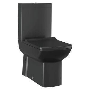 CREAVIT LARA NERO Black Close-Coupled With Toilet Set