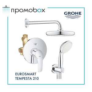 GROHE EUROSMART TEMPESTA 210 Concealed Shower Set 