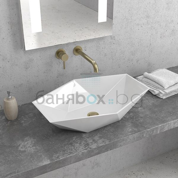 KARAG LT 1138 многоъгълна мивка за баня върху плот 