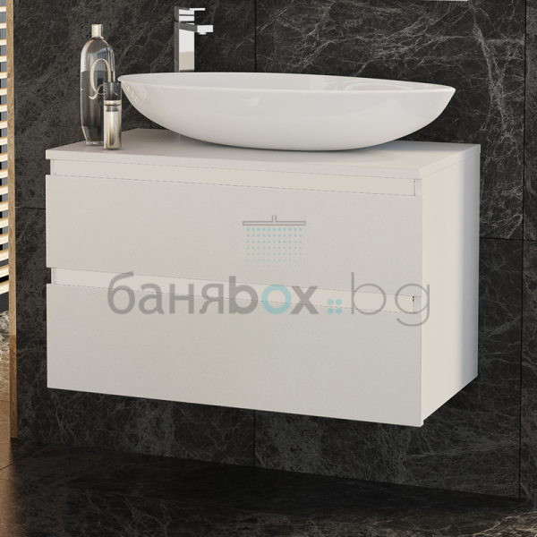 FLEXMEBEL OMNIA 80 шкаф с мивка за баня с чекмеджета