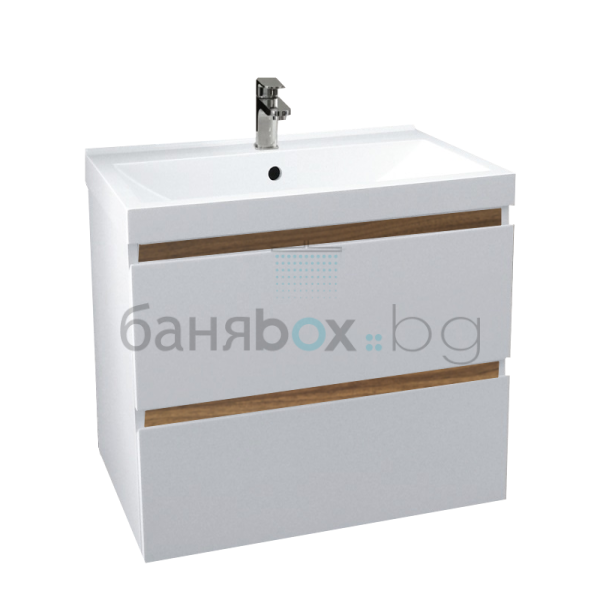 FLEXMEBEL STELLA 60 шкаф с мивка за баня с чекмеджета