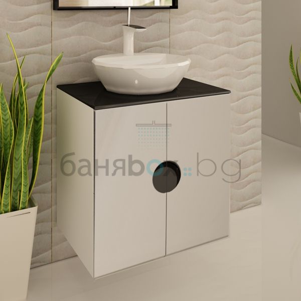 AB GROUP COMO модерен водоустойчив pvc шкаф за баня с вратички 