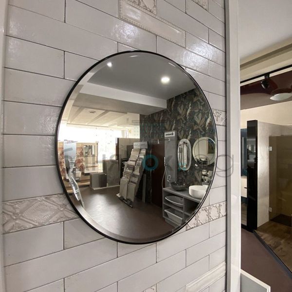 AB GROUP PEARL кръгло огледало за баня с рамка 