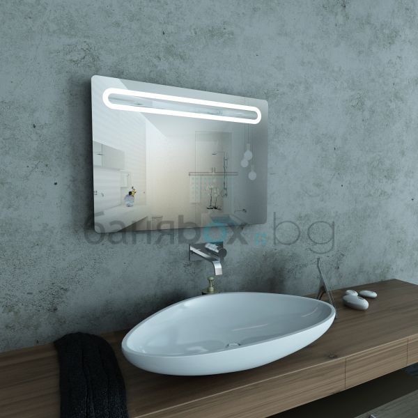 AB GROUP HOVER H огледало за баня с вградено LED осветление 
