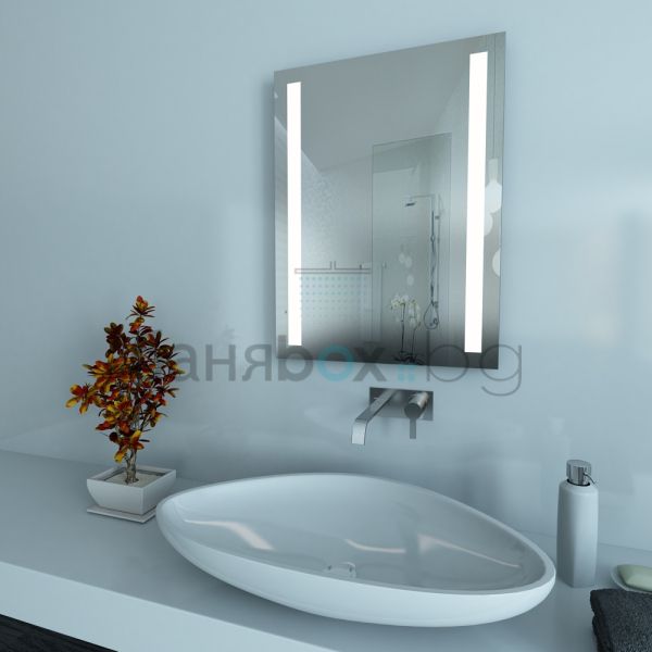 AB GROUP PAUSE V огледало за баня с вградено LED осветление гледало ABL-012V