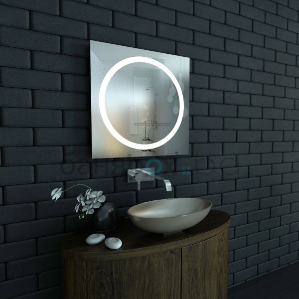 AB GROUP ROND огледало за баня с вградено LED осветление 