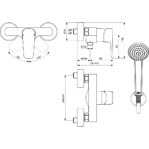 IDEAL STANDARD CERAPLAN III  Shower Mixer Tap
