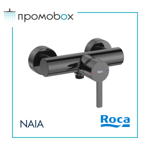 ROCA NAIA Black Shower Mixer Tap Set