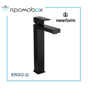 NEWFORM ERGO-Q BLACK висок смесител за мивка черен мат