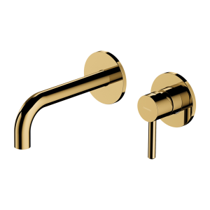 OMNIRES Y Wall-mounted Concealed Gold Single Lever Washbasin Mixer