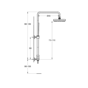 BERGSEE JUNO Shower System Without Mixer