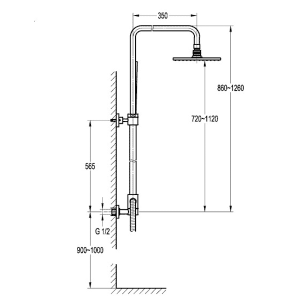 BERGSEE JUNO душ-система за вграден смесител 