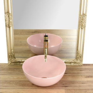 REA STELLA CORAL 36 Pink Sit-on Washbasin