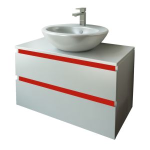 FLEXMEBEL TULIP 80 шкаф с мивка за баня с чекмеджета