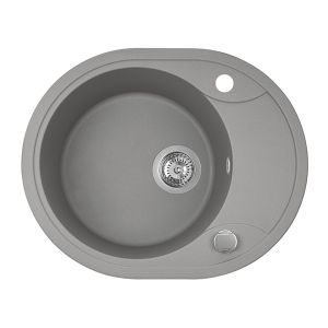 LAVEO DAFNE полимерна гранитна мивка за кухня, сива 