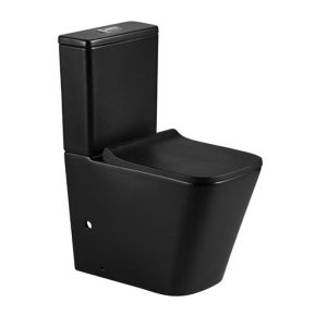 KARAG IOS 61 RIMLESS Black Close-Coupled Toilet Set