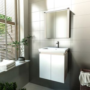 ПРОМО комплект PURE 55&PARMA мебели за баня със смесител за мивка 