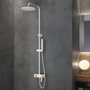 KARAG ANDARE BIANCO-BRONZE White Shower Set