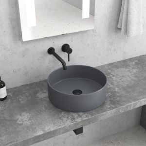 KARAG LT 3134 сива мивка за баня върху плот, мат 