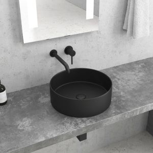KARAG LT 3134 черна мивка за баня върху плот, мат 