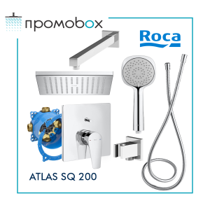 ROCA ATLAS RAINSENSE SQAURE Concealed Shower Set 