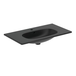 IDEAL STANDARD TESI BLACK SILK 83 черна мебелна мивка за баня 