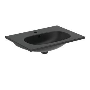 IDEAL STANDARD TESI BLACK SILK 63 черна мебелна мивка за баня 