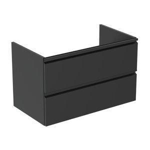IDEAL STANDARD TESI SB 80 черен шкаф с мивка за баня с чекмеджета 