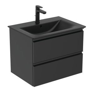 IDEAL STANDARD TESI BLACK SILK 60 Bathroom Cabinet And Sink