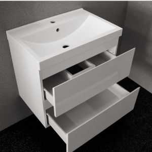 FLEXMEBEL STELLA комплект мебели за баня, 2C шкаф с мивка и огледало 