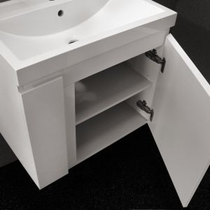 FLEXMEBEL STELLA комплект мебели за баня, 1D шкаф с мивка и огледало 