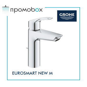 GROHE EUROSMART NEW M Single Lever Mixer Tap with Pop-up Waste