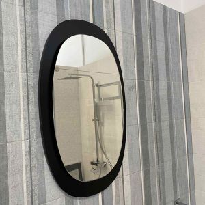 AB GROUP ALLURE COLOR NOIR Enlighted Mirror with Marble Base