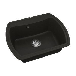 VANKOR NORTON черна полимерна гранитна мивка за кухня 