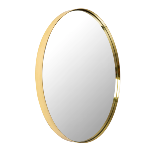 REA PRINCESS GOLD кръгло огледало с метална златиста рамка 