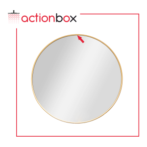 REA DELICATE GOLD 2 ∅60 см, кръгло огледало с метална златиста рамка [транспортен дефект] 