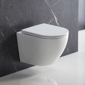 OMNIRES OTTAWA 49 RIMLESS Wall Mounted Toilet With Soft-Closing Cover