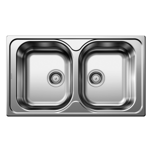 BLANCO TIPO 8 стоманена кухненска мивка с две корита 