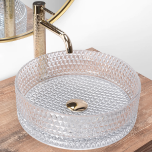 REA CRYSTAL 36 TRANCPERENT стъклена мивка купа за баня 