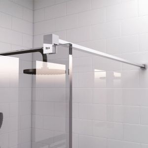 ROCA DISTRICT 100 стъклен параван за баня с профил и държач 