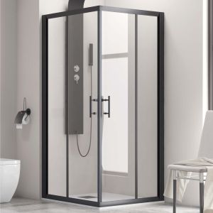 KARAG EFE 100 NERO 70х100 правоъгълна душ-кабина за баня с черен обков