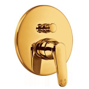 BERGSEE BELLA златен смесител за душ за вграждане, с превключвател, ретро стил 