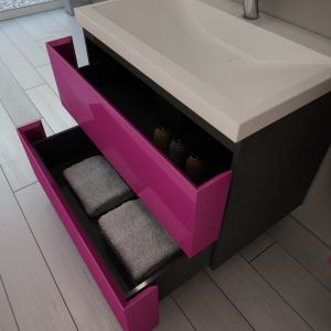 AB GROUP ADAGIO 80 модерен водоустойчив pvc шкаф за баня с чекмеджета 
